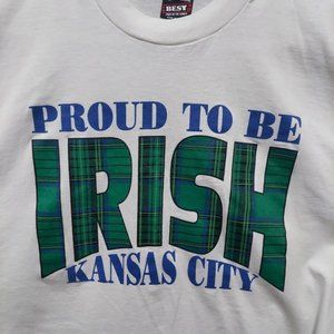 St. Patrick's Day Irish Kansas City Vintage Tee sz XL